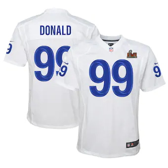 youth nike aaron donald white los angeles rams super bowl l